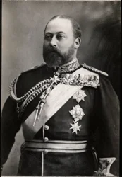 イギリス（1841-1910）のエドワード7世の肖像画。